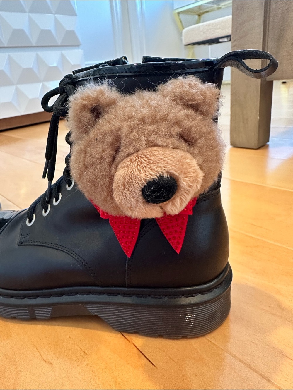 Monnalisa Teddy Bear Leather Boots, EU 36 (US Youth 4/ Women’s 5.5) Hard to Find